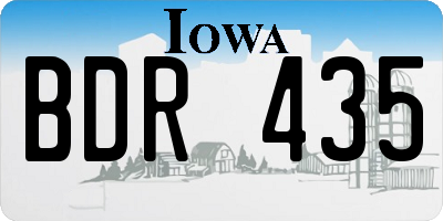 IA license plate BDR435
