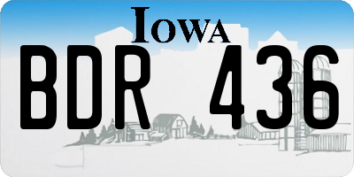 IA license plate BDR436