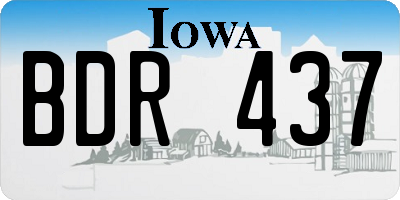 IA license plate BDR437