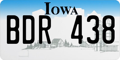 IA license plate BDR438