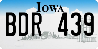 IA license plate BDR439