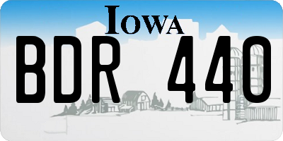 IA license plate BDR440