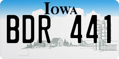 IA license plate BDR441