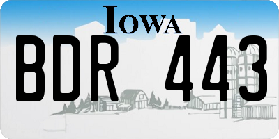IA license plate BDR443