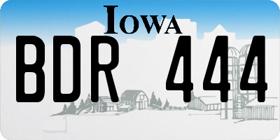 IA license plate BDR444
