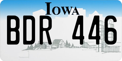 IA license plate BDR446