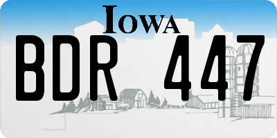 IA license plate BDR447
