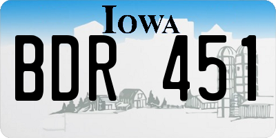 IA license plate BDR451