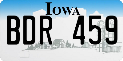 IA license plate BDR459
