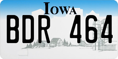 IA license plate BDR464