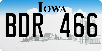 IA license plate BDR466