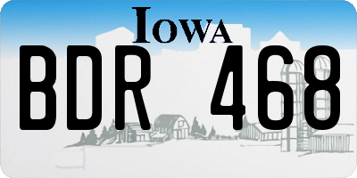 IA license plate BDR468