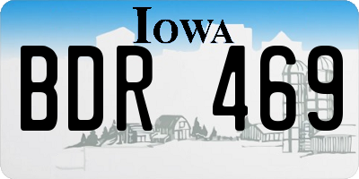 IA license plate BDR469