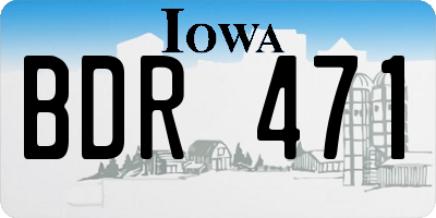 IA license plate BDR471