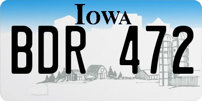 IA license plate BDR472