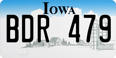 IA license plate BDR479