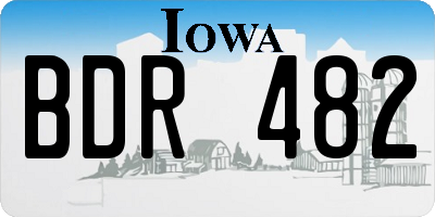 IA license plate BDR482