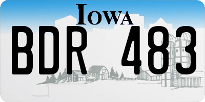 IA license plate BDR483