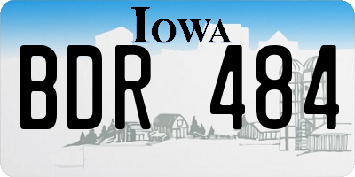IA license plate BDR484