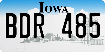 IA license plate BDR485