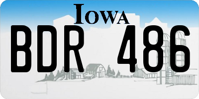 IA license plate BDR486