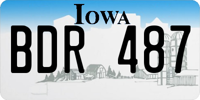 IA license plate BDR487