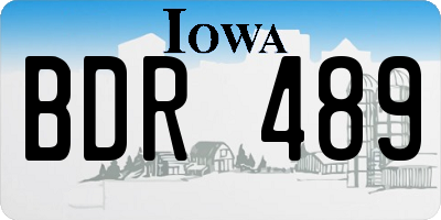 IA license plate BDR489