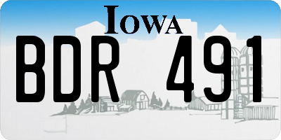 IA license plate BDR491