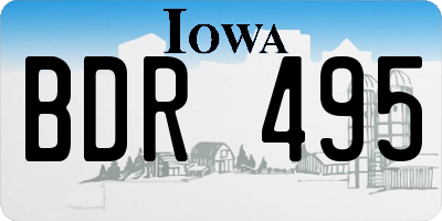 IA license plate BDR495