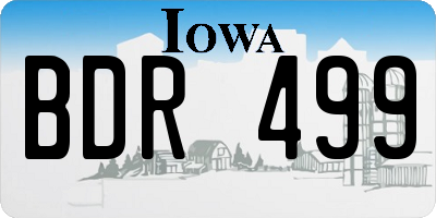 IA license plate BDR499