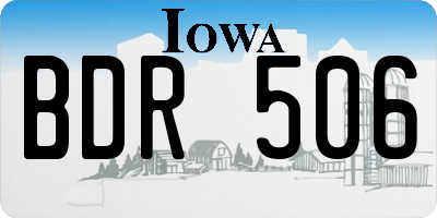 IA license plate BDR506