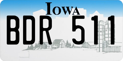 IA license plate BDR511