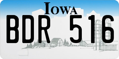 IA license plate BDR516