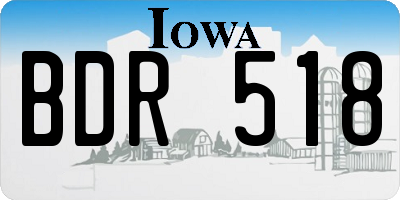 IA license plate BDR518