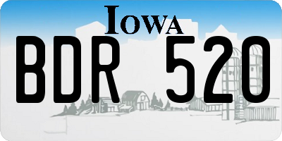 IA license plate BDR520