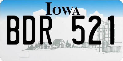 IA license plate BDR521