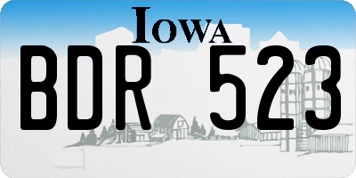 IA license plate BDR523