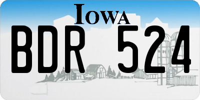 IA license plate BDR524