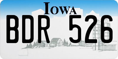 IA license plate BDR526
