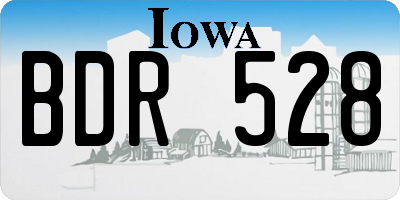 IA license plate BDR528