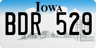 IA license plate BDR529