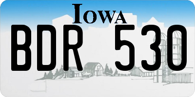 IA license plate BDR530
