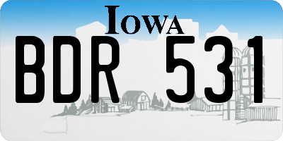 IA license plate BDR531