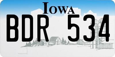 IA license plate BDR534