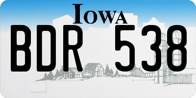 IA license plate BDR538