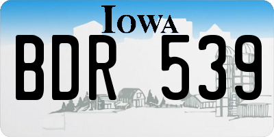 IA license plate BDR539