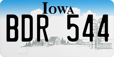 IA license plate BDR544