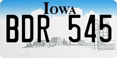 IA license plate BDR545
