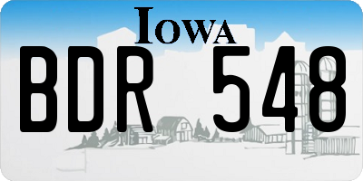 IA license plate BDR548