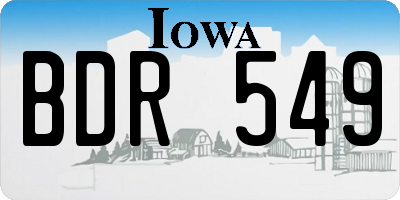 IA license plate BDR549